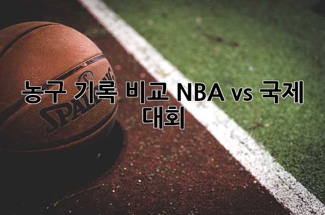 농구 기록 비교: NBA vs 국제 대회