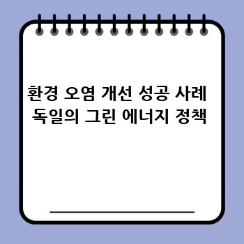 환경 오염 개선 성공 사례  독일의 그린 에너지 정책