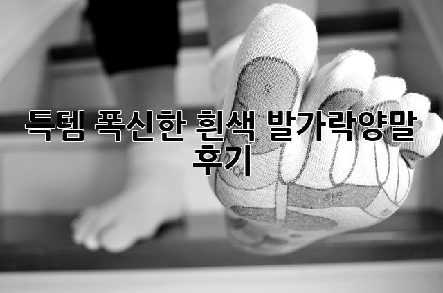 득템! 폭신한 흰색 발가락양말 후기