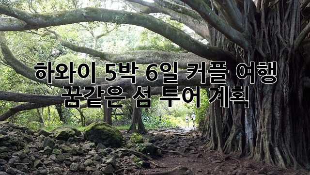 하와이 5박 6일 커플 여행: 꿈같은 섬 투어 계획