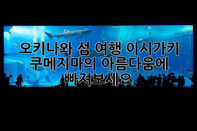 오키나와 섬 여행: 이시가키, 쿠메지마의 아름다움에 빠져보세요!