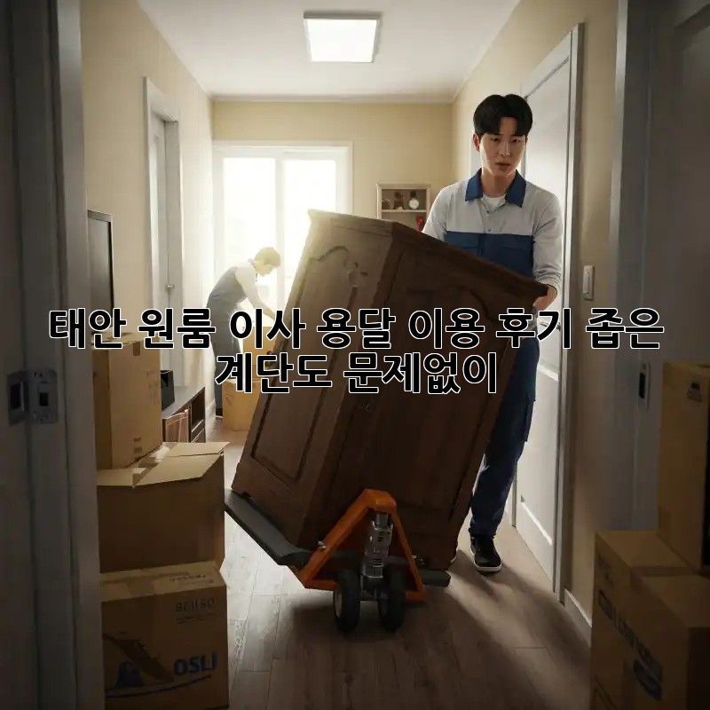 태안 원룸 이사, 용달 이용 후기: 좁은 계단도 문제없이!