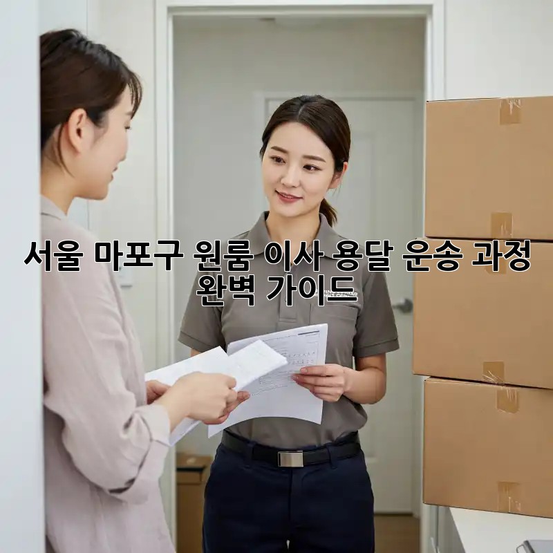 서울 마포구 원룸 이사, 용달 운송 과정 완벽 가이드